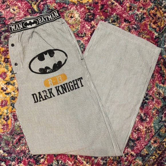 Batman striped pajama bottoms size Large - Picture 1 of 5